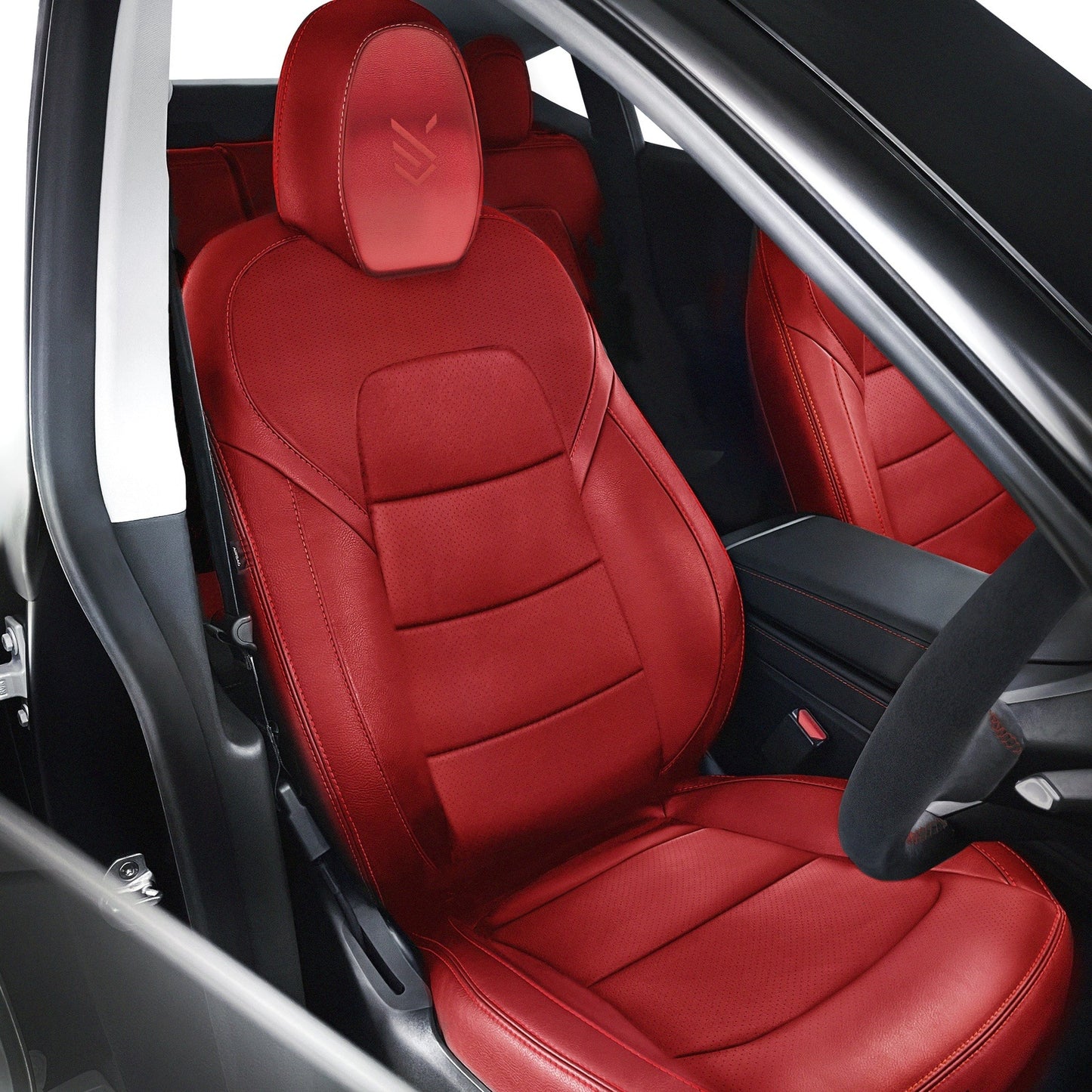Leather Look Red / Perforated Red