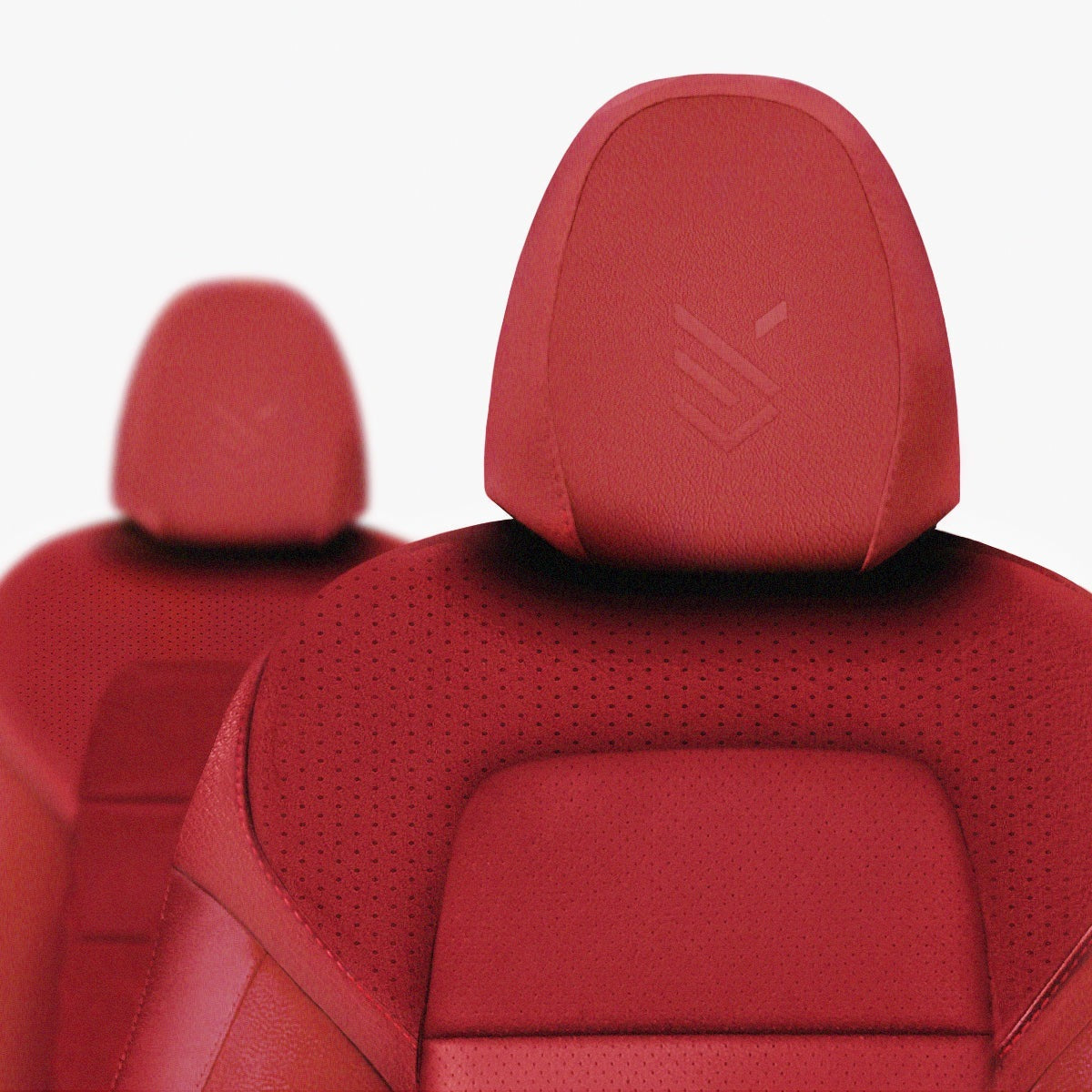 Leather Look Red / Perforated Red