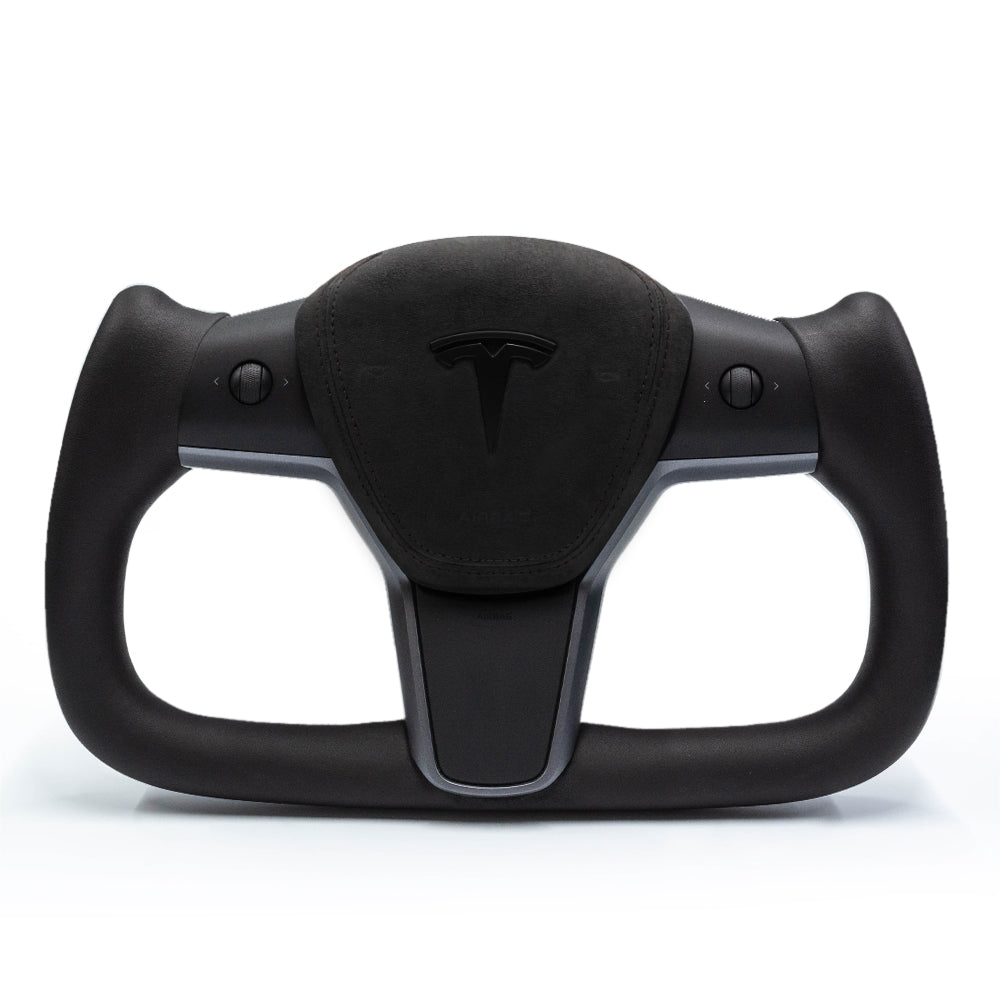 Yoke Leather Steering Wheel for Tesla Model Y