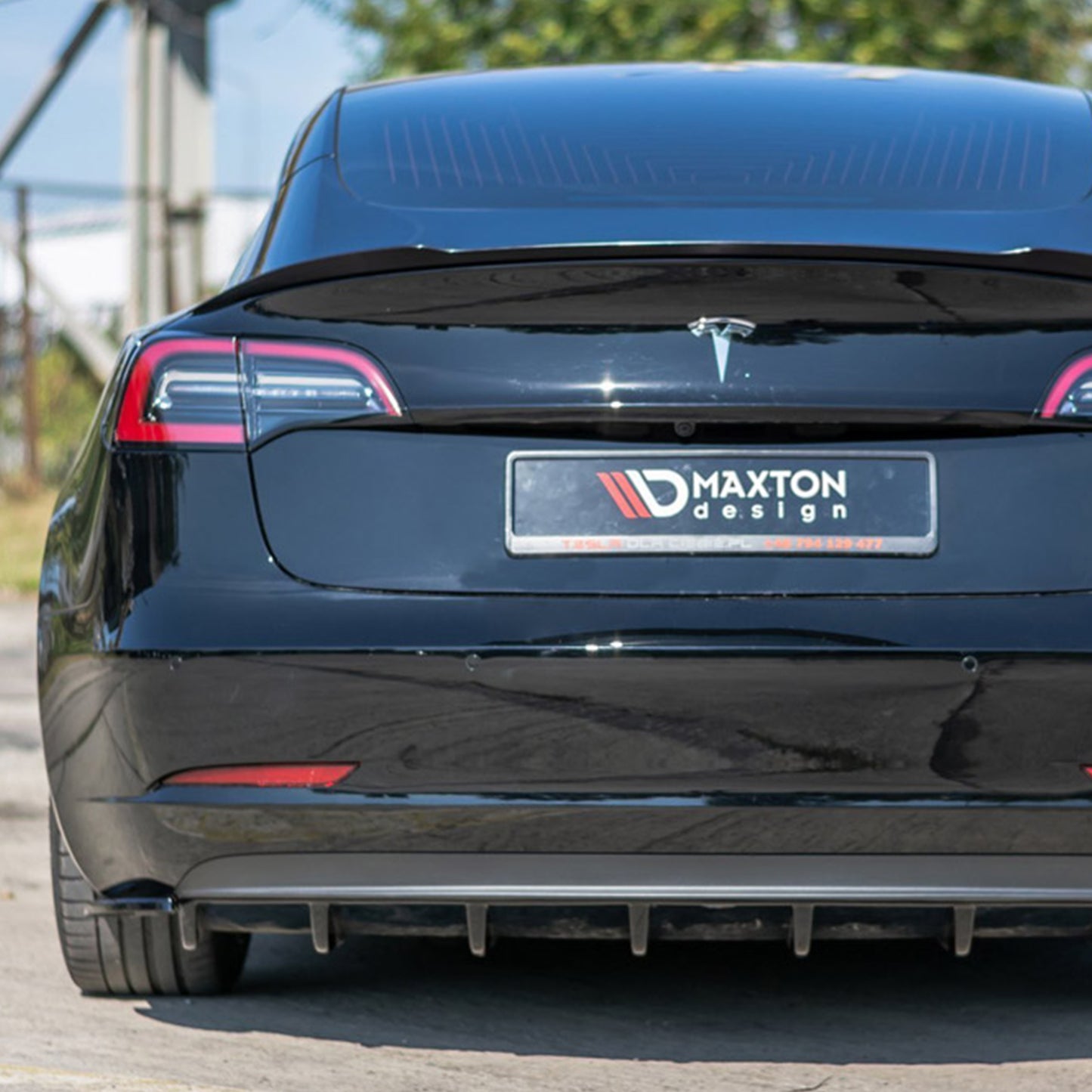 MAXTON® DESIGN Rear Valance / Version 1 for Tesla Model 3