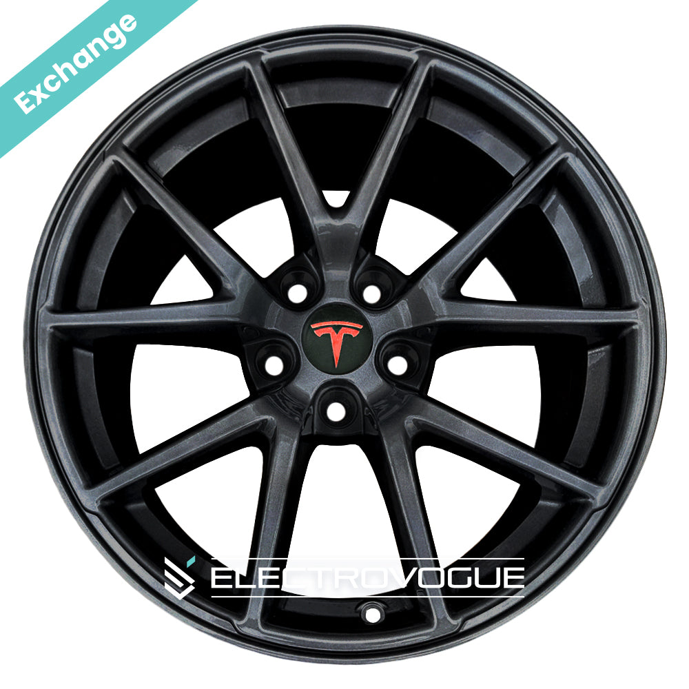 Tesla Model 3 Pinwheel Refresh 4x 18" Alloy Wheels / Exchange - Electrovogue