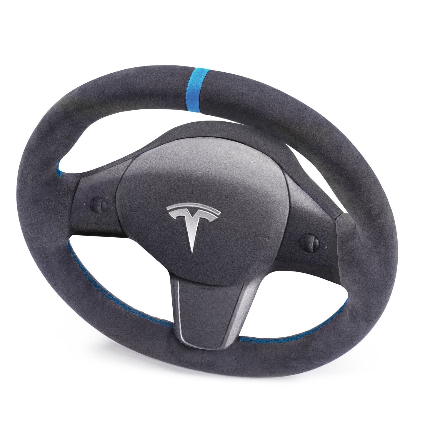Alcantara Classic Steering Wheel Re-Trim for Tesla Model Y - Electrovogue