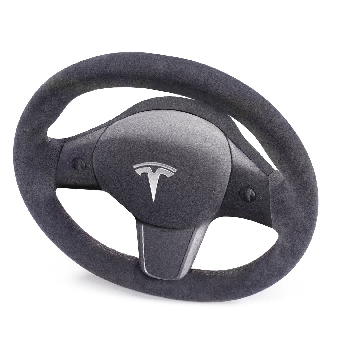Alcantara Classic Steering Wheel Re-Trim for Tesla Model 3 - Electrovogue