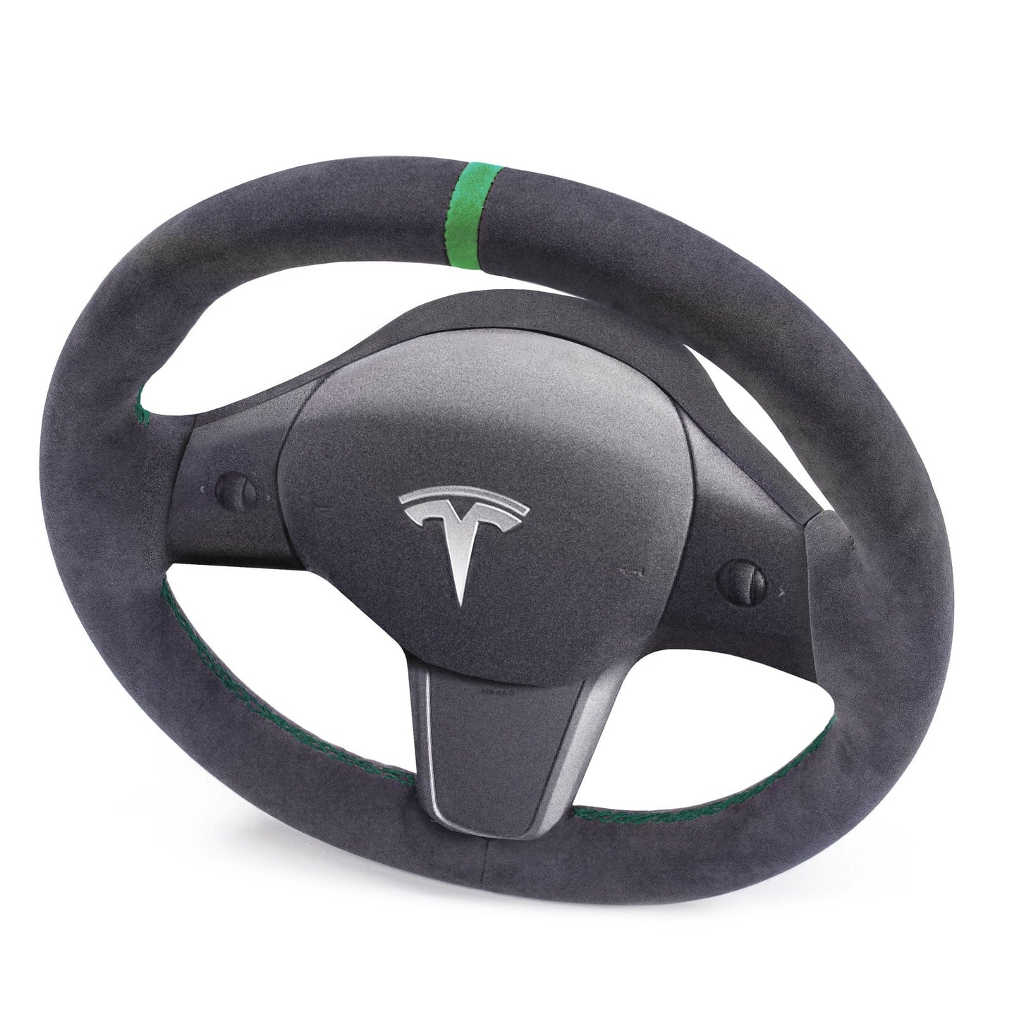 Alcantara Classic Steering Wheel Re-Trim for Tesla Model Y - Electrovogue