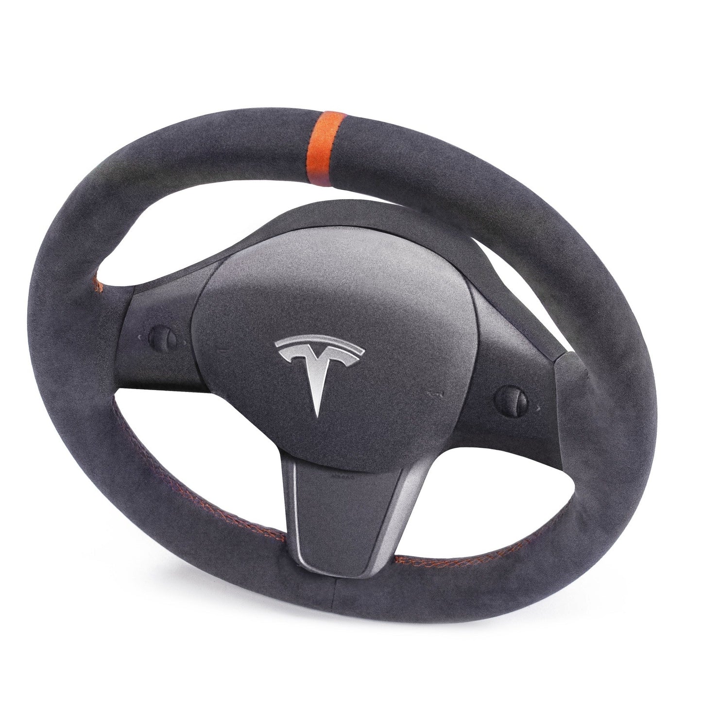 Alcantara Classic Steering Wheel Re-Trim for Tesla Model Y - Electrovogue