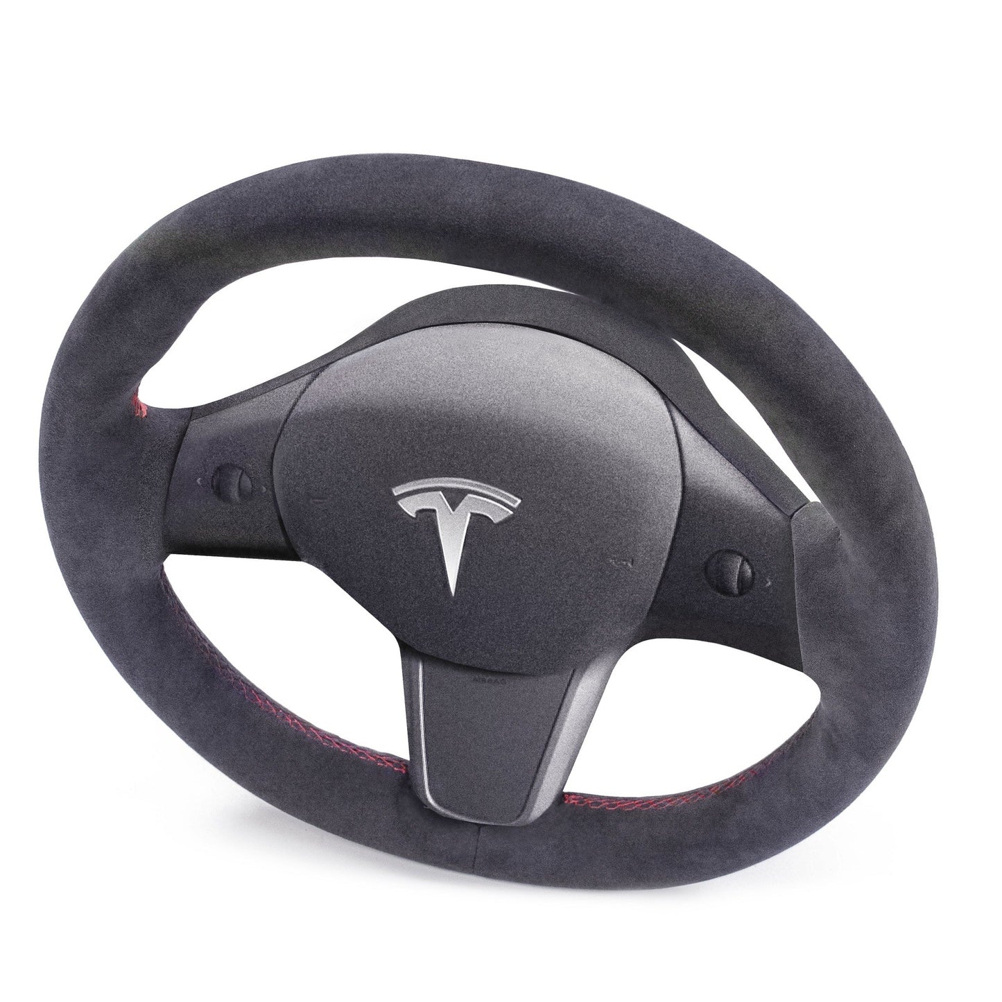 Alcantara Classic Steering Wheel Re-Trim for Tesla Model Y - Electrovogue