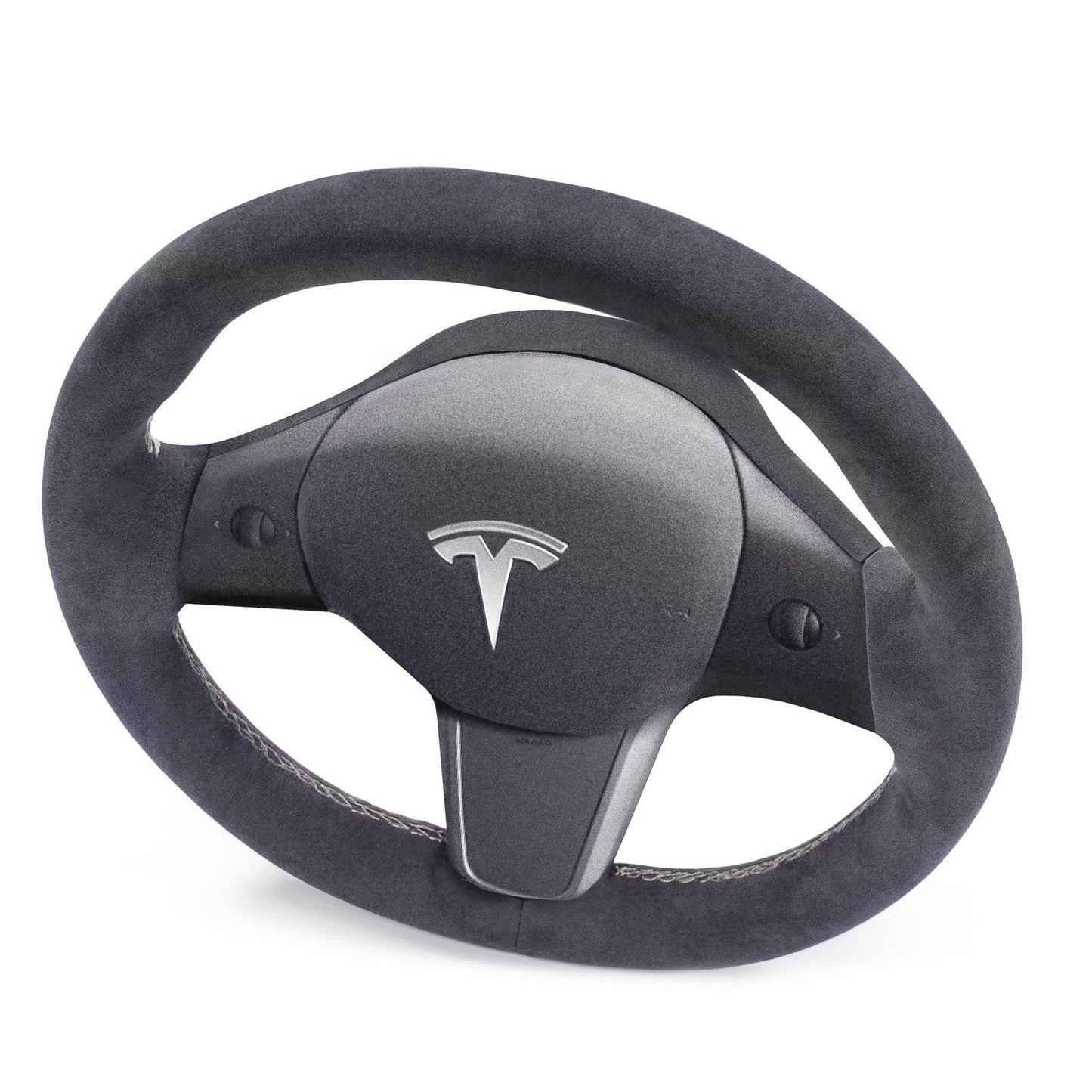 Alcantara Classic Steering Wheel Re-Trim for Tesla Model Y - Electrovogue