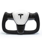 Yoke Perforated Leather & Carbon Steering Wheel for Tesla Model Y