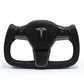 Yoke Perforated Leather & Carbon Steering Wheel for Tesla Model Y