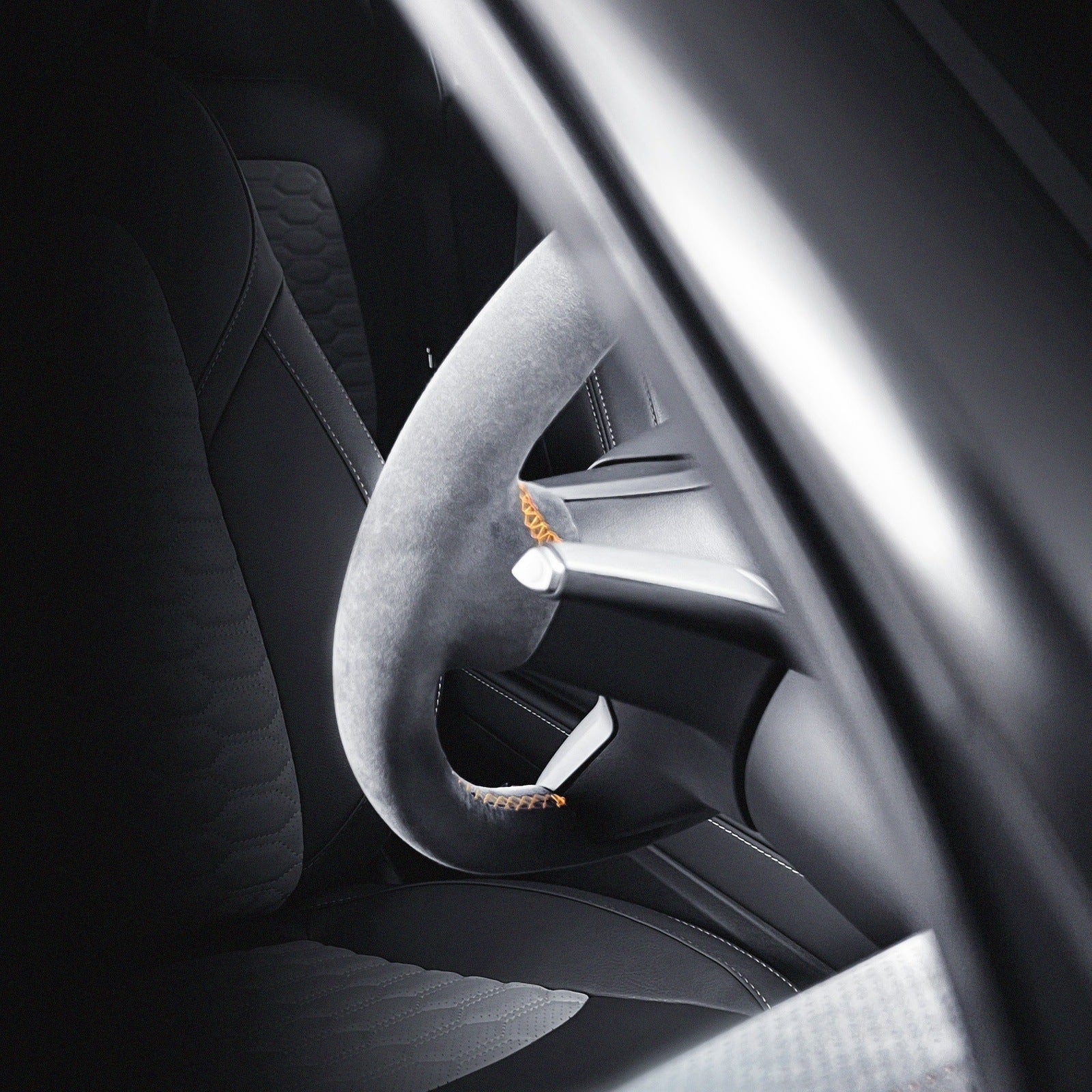 Alcantara Classic Steering Wheel Re-Trim for Tesla Model 3 - Electrovogue