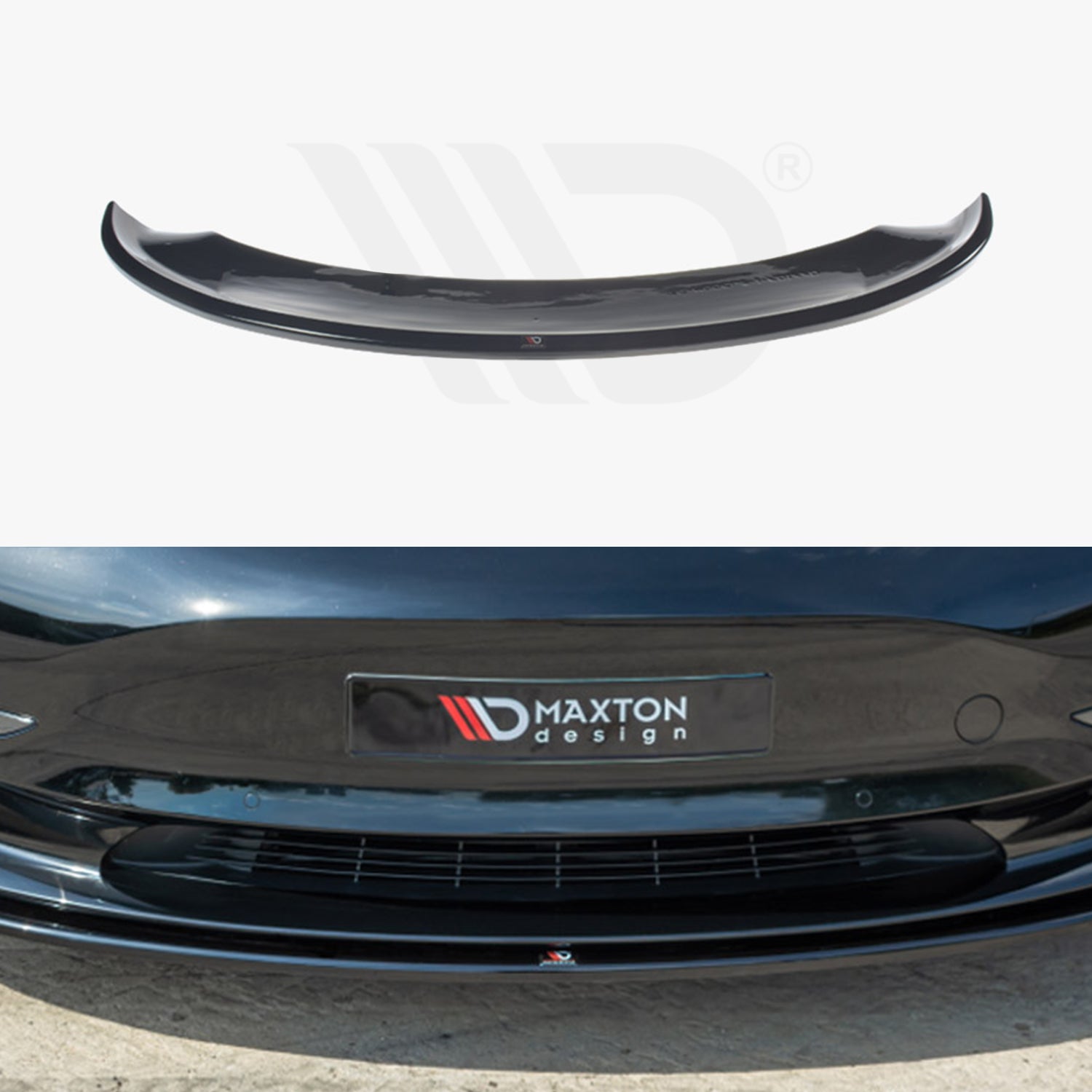 MAXTON® DESIGN Front Splitter / Version 1 for Tesla Model 3 - Electrovogue