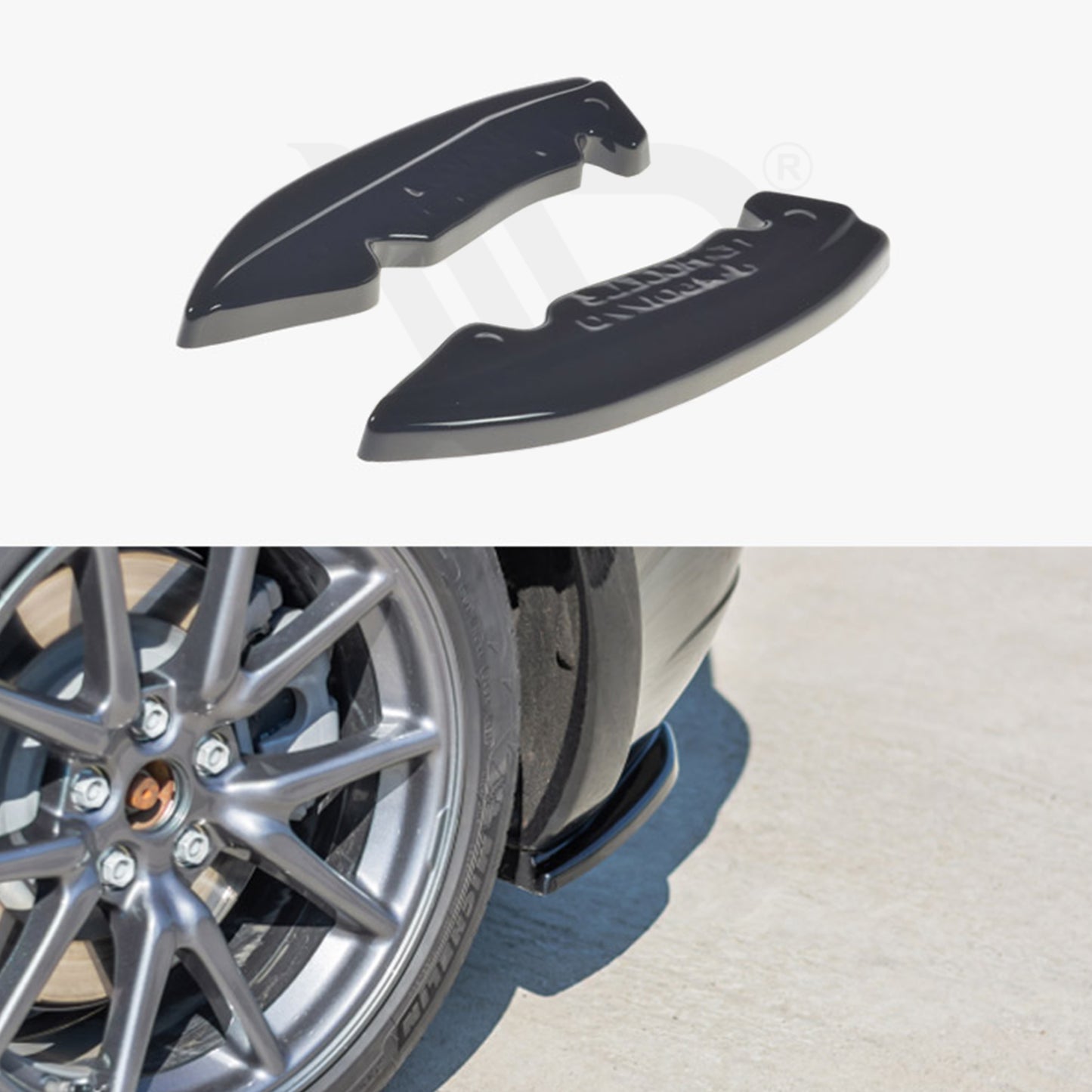 MAXTON® DESIGN Rear Side Splitters / Version 1 for Tesla Model 3