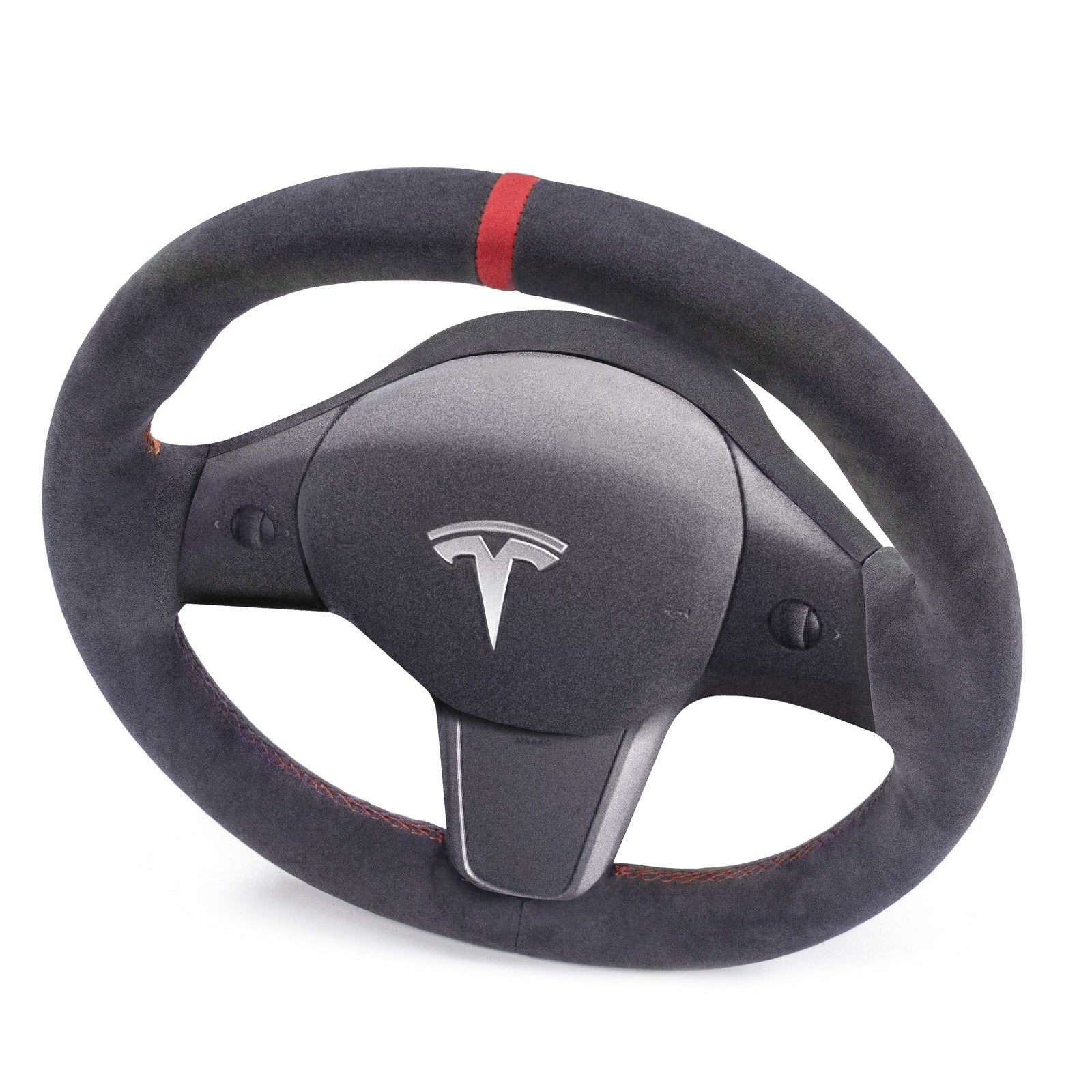 Alcantara Classic Steering Wheel Re-Trim for Tesla Model Y - Electrovogue