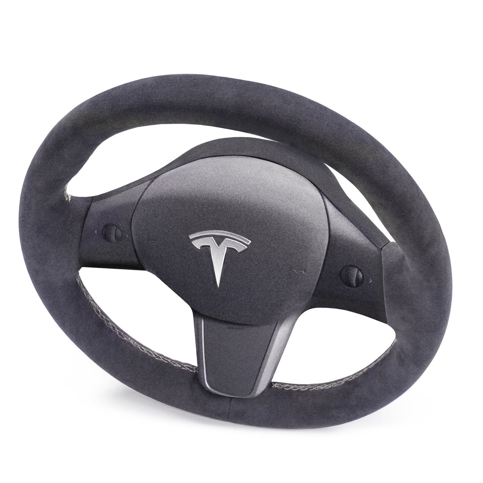 Alcantara Classic Steering Wheel Re-Trim for Tesla Model 3 - Electrovogue