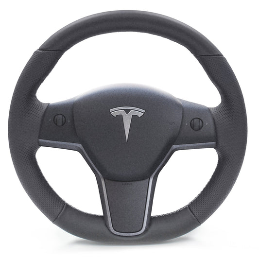 Leather Steering Wheel Re-Trim for Tesla Model 3 - Electrovogue