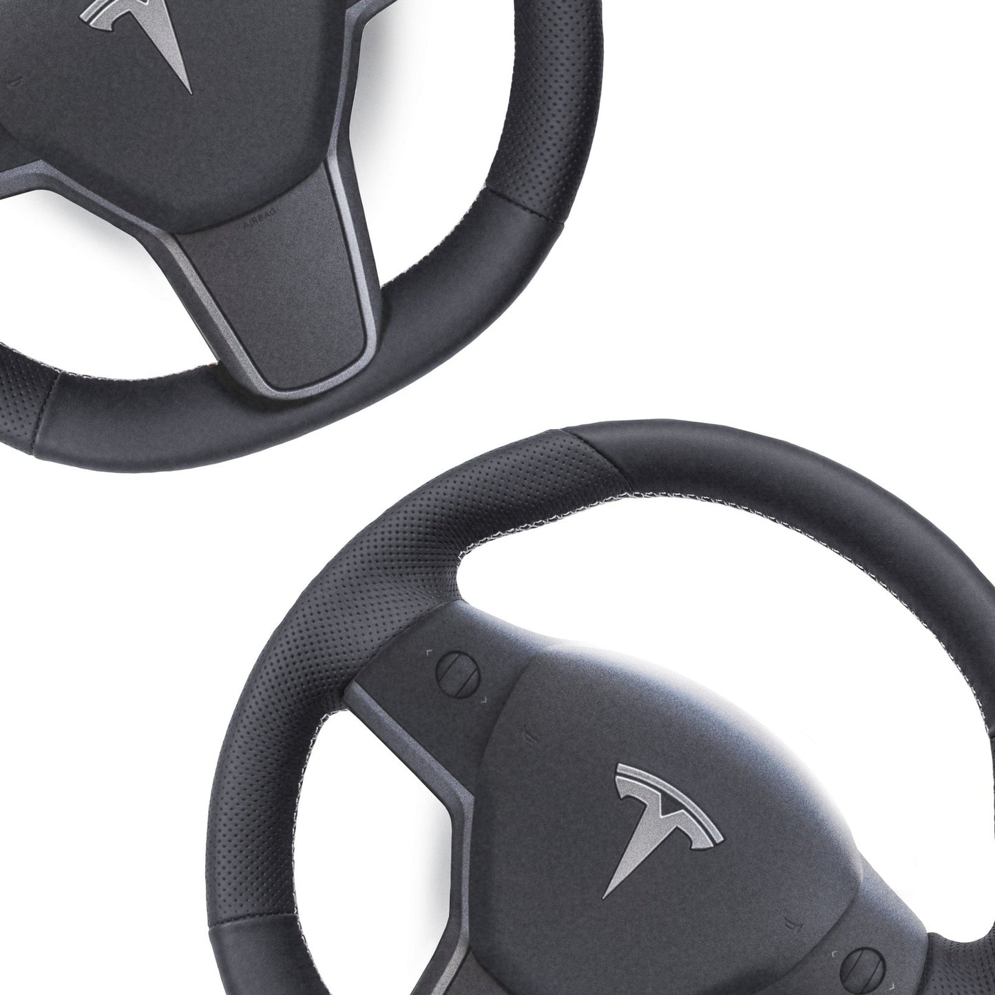 Leather Steering Wheel Re-Trim for Tesla Model 3