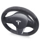 Leather and Alcantara Steering Wheel Re-Trim for Tesla Model 3 - Electrovogue
