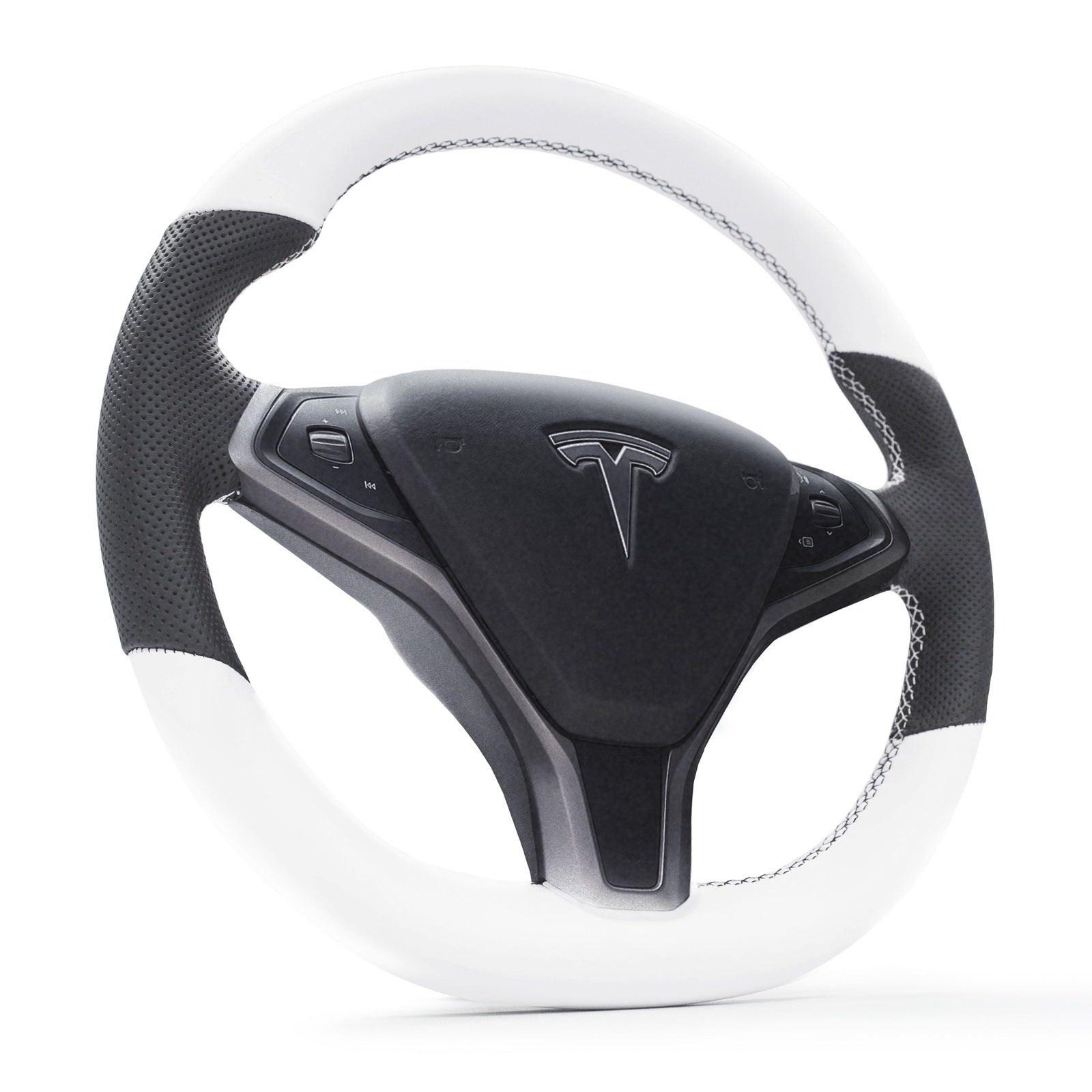 Leather Steering Wheel Re-Trim for Tesla Model X - Electrovogue