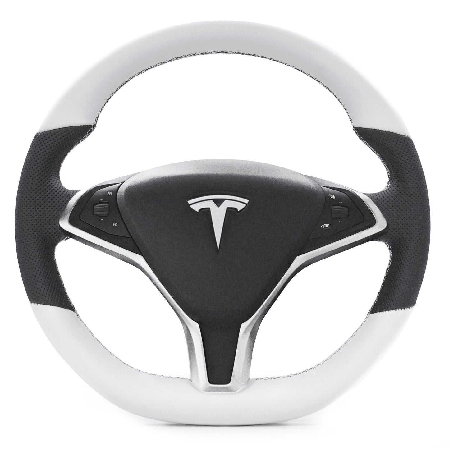 Leather Steering Wheel Re-Trim for Tesla Model X - Electrovogue